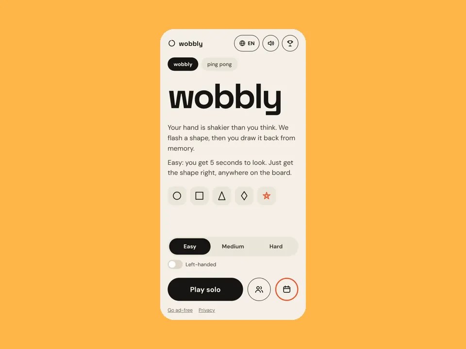 wobbly — how wobbly is your hand?
