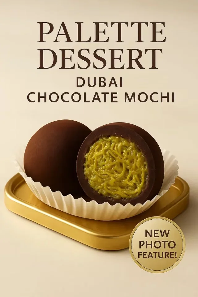 Palette Dessert: Dubai Chocolate Mochi by lovetoplayfunfunfun