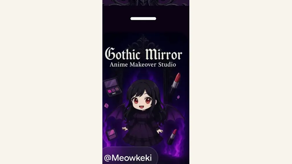 Play Gothic Mirror: Anime Makeover Studio by @Meowkeki
